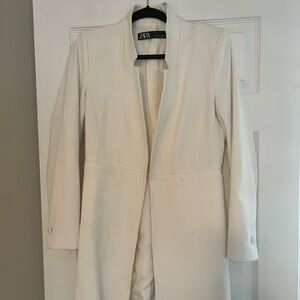 ZARA Blazer Dress Shit Coat White